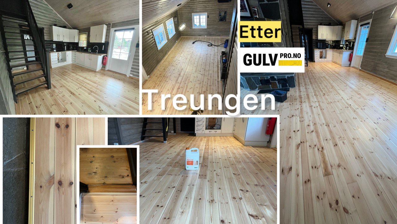 Photo etter gulvsliping av GulvPro